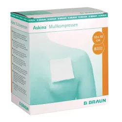 Askina Mullkompressen B.Braun 7,5 x 7,5 cm 8-voudig, steriele